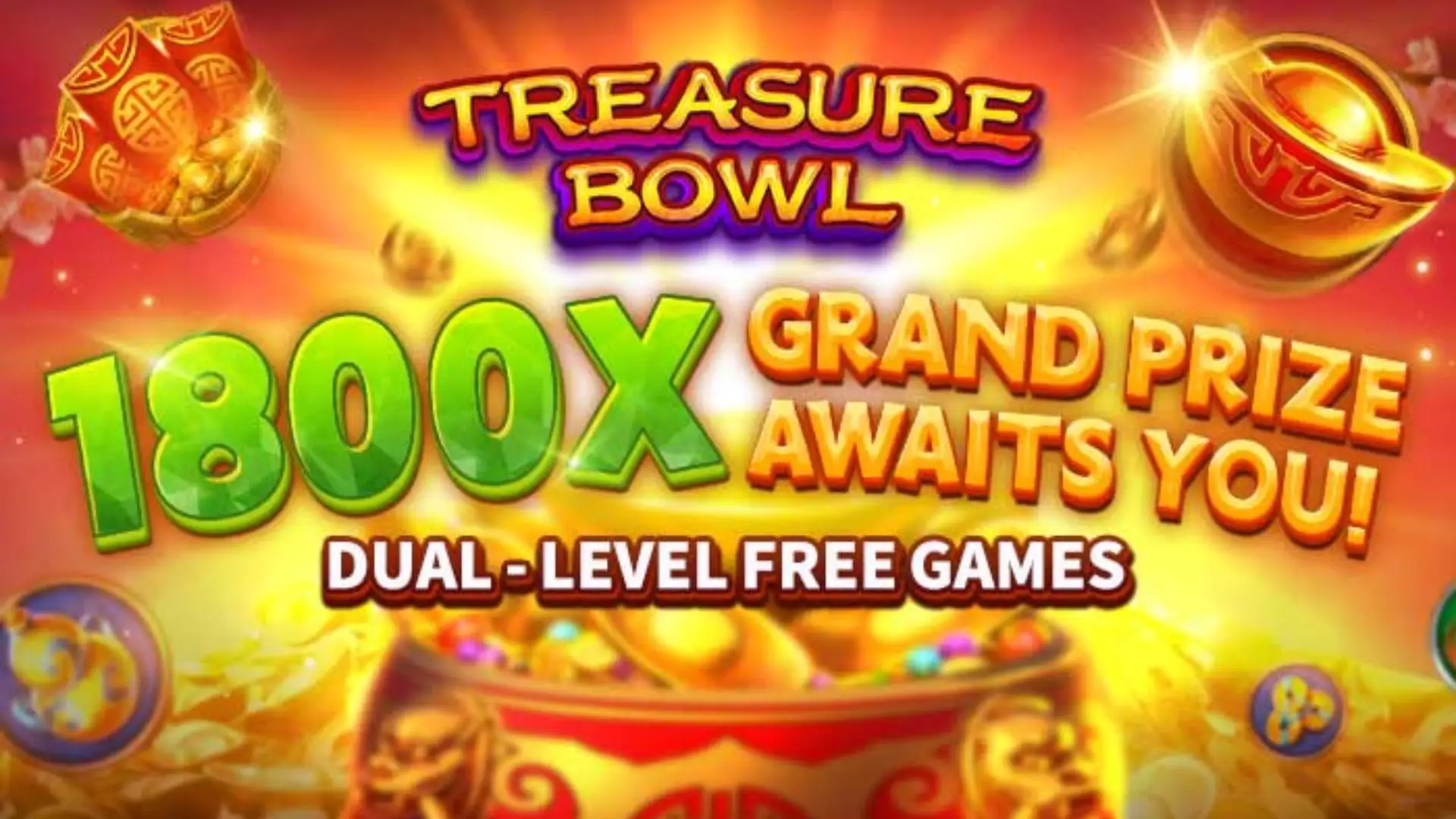 Multiplicadores Treasure Bowl 776brl - 7777x Máximo com Tigela Dourada